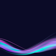 Neon purple curve frame template vector