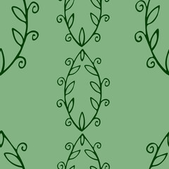 pattern of openwork green leaves