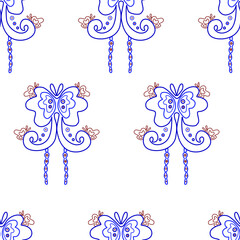 fishnet butterflies on a light background