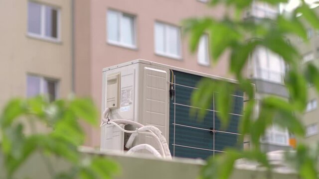 Air ventilator on the roof in 4K slow motion 60fps