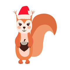 Squirrel emoji santa hat set dd ww
