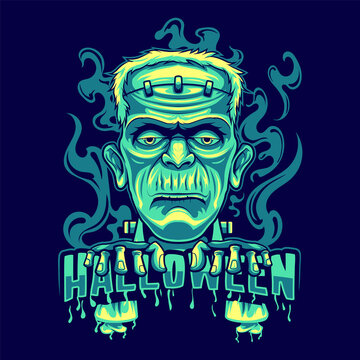 Frankenstein Zombie Scary  Night Halloween