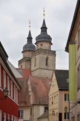 Fototapeta na wymiar Bayreuth - Kämmereigasse - Stadtkirche