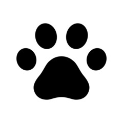 dog paw vector icon french bulldog cartoon symbol character illustration doodle design