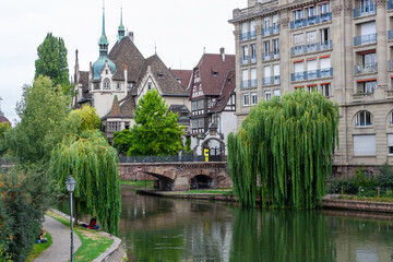 Fototapeta na wymiar View of Strasbourg city in Alsace