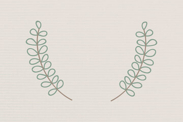 Green leafy wreath badge vector