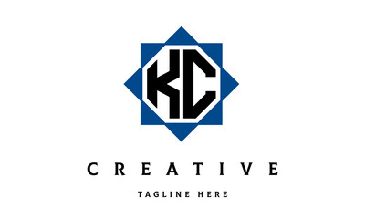 Fototapeta premium KC double square latter logo vector