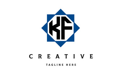 KF double square latter logo vector
