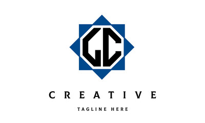 Fototapeta premium LC double square latter logo vector