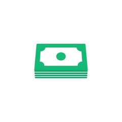 Money icon stack cash money payment simple single pictogram flat icon style graphic design vector