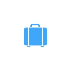 Suitcase icon travel bag for journey, trip, vacation simple single pictogram flat icon style graphic design vector