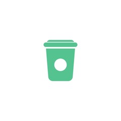 Cup icon coffee break drink simple single pictogram flat icon style graphic design vector