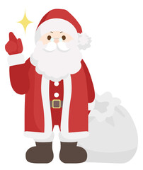 指をさしているサンタクロース（全身）