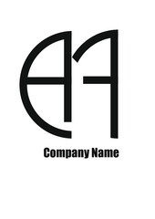 AF,FA,A,F abstract logo letters monograms.