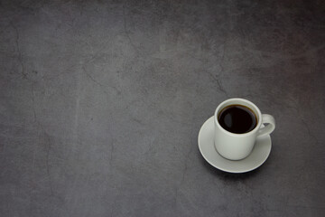 Coffee cup. Top view with copyspace for your text.