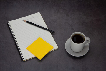 Coffee cup. Top view with copyspace for your text.