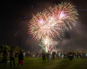 Fireworks at Chinese New Year Lantern Festival in Auckland