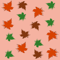 autumn print maple leaves