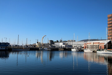 Fototapeta na wymiar Hobart Harbor in Tasmania, Australia