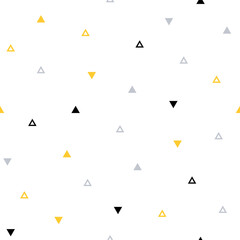 Minimalist Scandinavian triangle seamless pattern background.