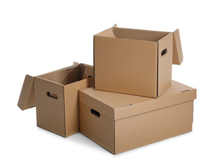 Wardrobe boxes on white background