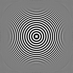Abstract concentric rings pattern. 3D illusion.