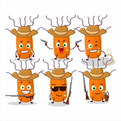 Cool cowboy duvinacovirus cartoon character with a cute hat