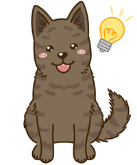 思い付く甲斐犬（赤虎毛）