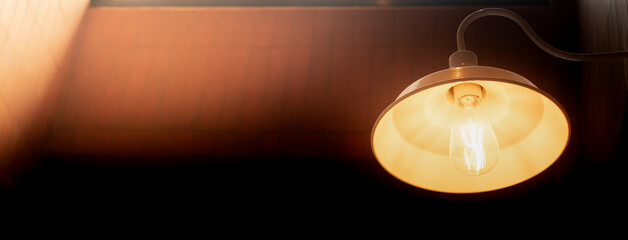 The Modern ceiling lamp hanging to the ceiling for decorates in the modern living room in the home.