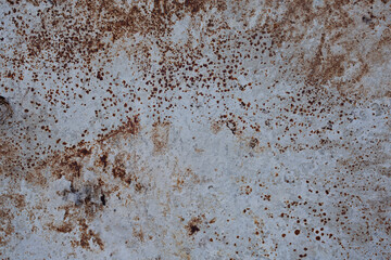 Modern background in loft style. Rust, cement, metal. Rusty metal plate