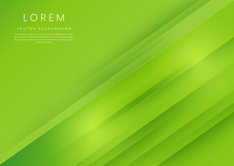 Abstract green gradient geometric diagonal background.
