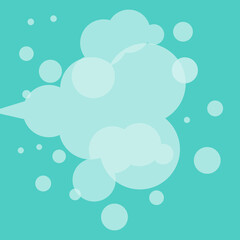 Steam clouds. White steam clouds on blue background. Cartoon style. Smoky couple. Vector illustration flat design. Isolated on white background.