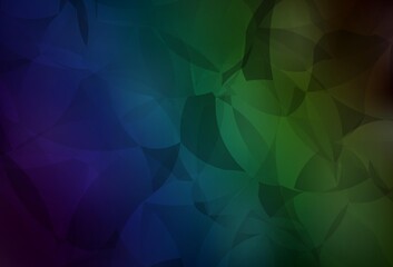 Dark Blue, Green vector abstract mosaic background.