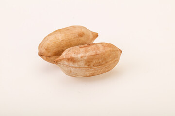 Tasty pecan nut heap isolated