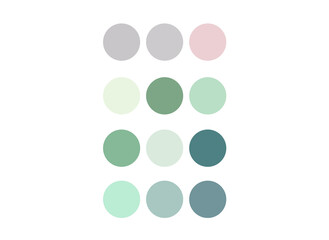 Highlights Covers. pastel pink, beige, blue and green palette.