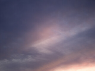 Clouds in the sunset sky.