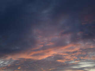 Clouds in the sunset sky.