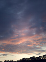 Clouds in the sunset sky.