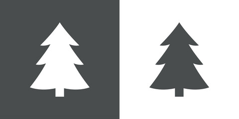 Logotipo árbol de navidad abstracto con ramas en forma de triángulo en fondo gris y fondo blanco