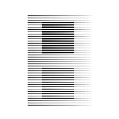 Rectangle Logo with lines.Square unusual icon Design .Black Vector stripes .Geometric shape.