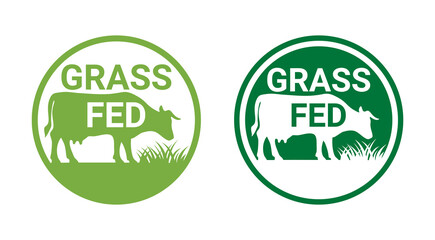 Grass-fed label for beef meat