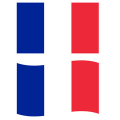 France National Flag on white background. Original and simple France flag. waving France Flag. flat style. 
