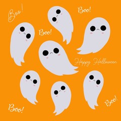 Boo Happy Halloween cutest ghost 
Happy Halloween background 