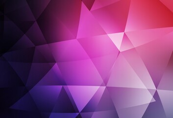 Fototapeta premium Dark Purple, Pink vector triangle mosaic texture.