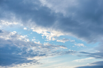 Fototapeta na wymiar Blue sky and clouds of pastel colors