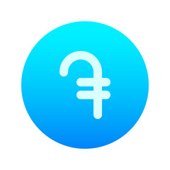 Illustration vector graphic icon of Armenia Dram currency. Gradient Style Icon. Vector illustration isolated on white background. Perfect for website or application design.