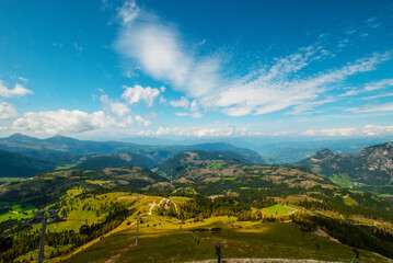Obraz premium Rosengarten also called Catinaccio mountain range in the Dolomites of South Tyrol (Alto Adige) during autumn. The Vajolet Towers and the rock face of mount Laurin Wand. The Rosengarten is part of the 