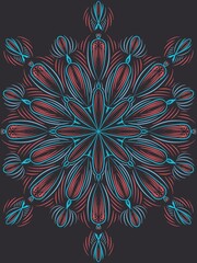 abstract background with flowers. Digital art illustration