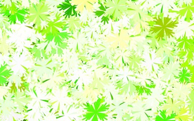 Light Green, Yellow vector doodle texture with trees, branches.