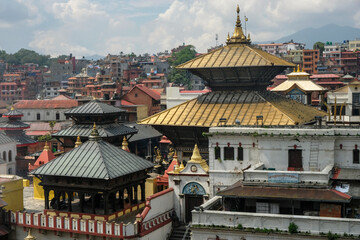 The Pashupatinath Temple is a Hindu temple located on the Bagmati River in Kathmandu, Nepal.